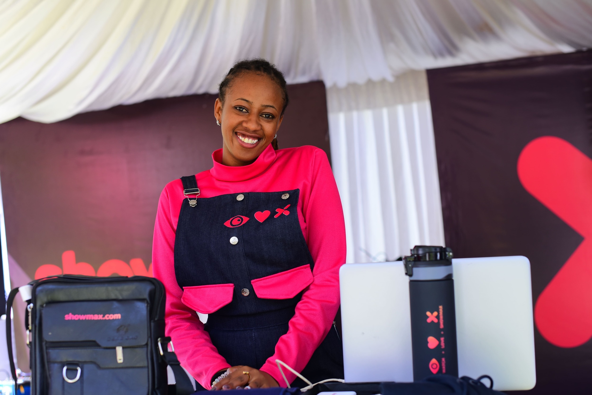 Showmax brand ambassador at an activation